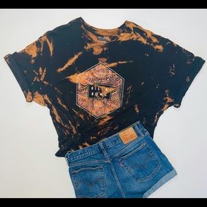 Billabong black bleached cropped tee!